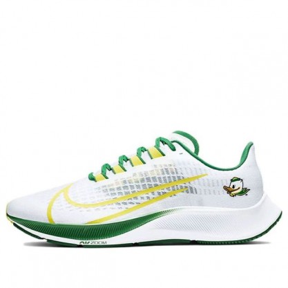 Nike Air Zoom Pegasus 37 'Oregon' White/Pure Platinum/Apple Green/Yellow Strike CZ5389-100