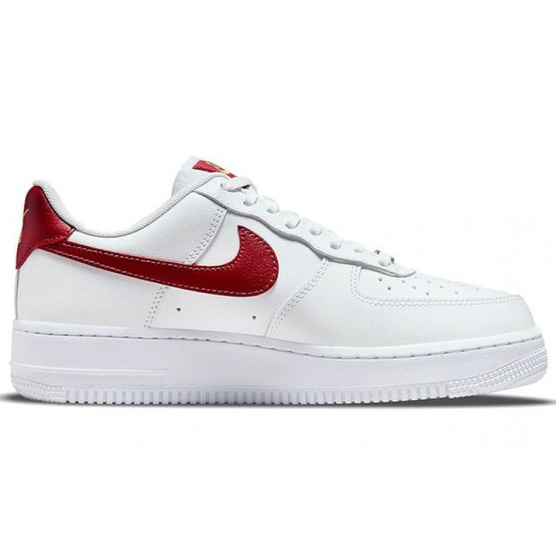 Nike Womens Air Force 1 '07 ESS White Red Gold CZ0270-104