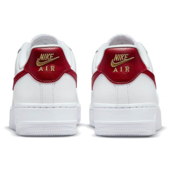 Nike Womens Air Force 1 '07 ESS White Red Gold CZ0270-104