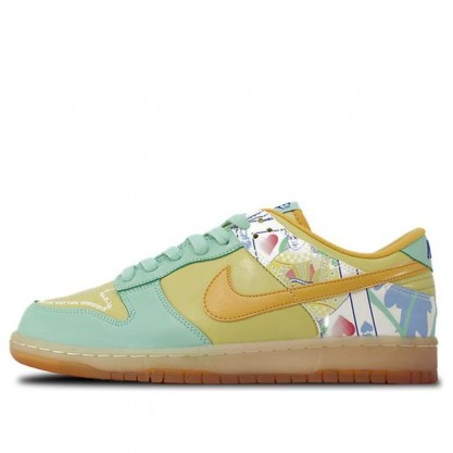 Nike Womens WMNS Dunk Low Premium 'Collection Royale Serena Williams' Celery/Papaya-Med Mint-Varsity Red 313600-371