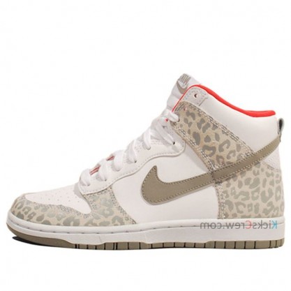Nike Womens WMNS Dunk High Skinny Leopard - White Medium Grey 429984-102