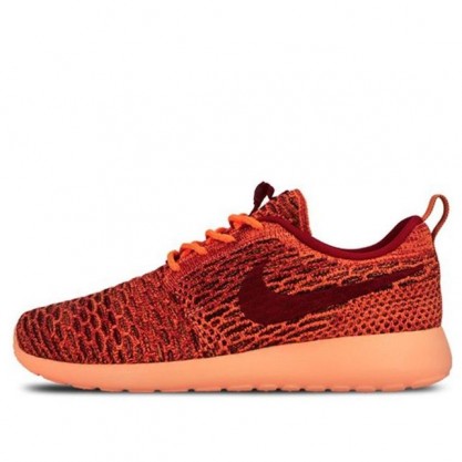 Nike Womens WMNS Roshe One Flyknit Total Oragne Gym Red 704927-801