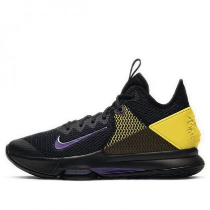 Nike LeBron Witness 4 'Black Opti Yellow' Black/Opti Yellow/White/Voltage Purple BV7427-004
