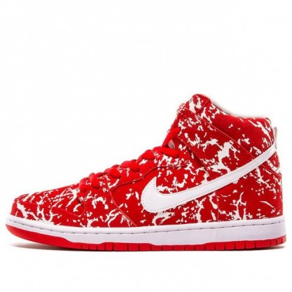Nike SB Skateboard Dunk High PRM 'Raw Meat' Challenge Red/Challenge Red/White/White 313171-616