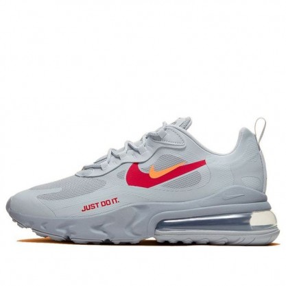 Nike Air Max 270 React 'Just Do It - Wolf Grey' Wolf Grey/Hyper Crimson/University Red CT2203-002