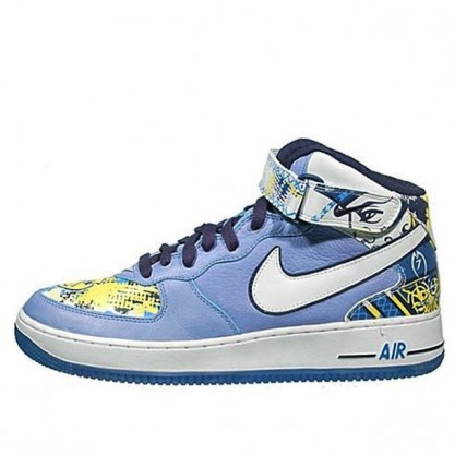 Nike Air Force 1 Mid Premium M Men'sVick 'Collection Royale' University Blue/White-Midnight Navy-Varsity Maize 313984-411