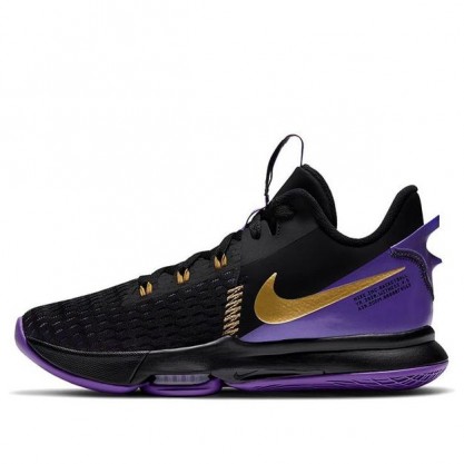 Nike LeBron Witness 5 'Fierce Purple Metallic Gold' Black/Fierce Purple/Metallic Gold CQ9380-003